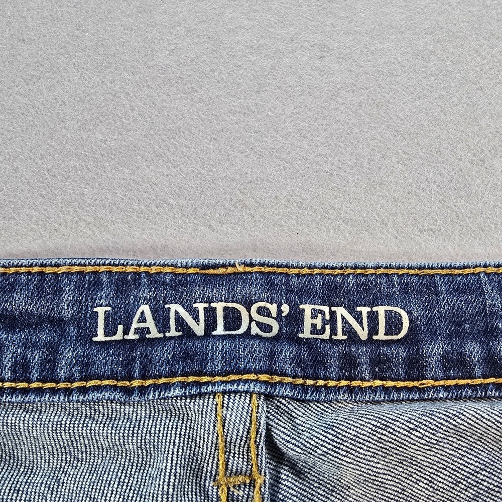 Lands End Mid Rise Straight Leg Jeans Womens 10 Petite Blue Denim Medium Wash - Picture 6 of 7